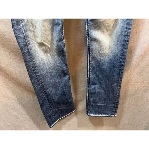 Pepe Jeans Womens 28 Blue Denim Skinny Faded Whiskered Flap Pocketed Jeans 28x31 - Picture 3 of 11